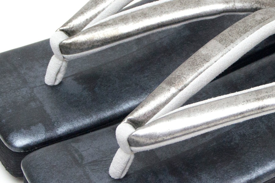 [オーダー品]カフェぞうり レディース　角型 No.22422＜RS/いぶし銀×マットブラック＞