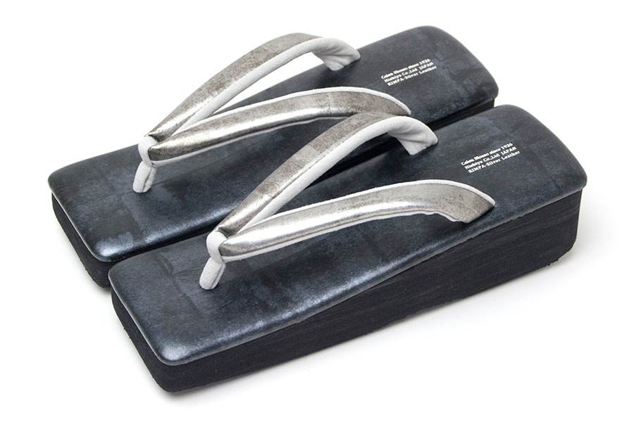 [オーダー品]カフェぞうり レディース　角型 No.22422＜RS/いぶし銀×マットブラック＞