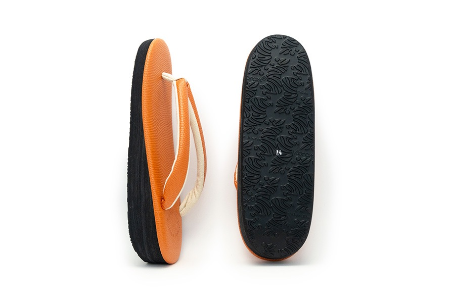 [Lサイズ即納品]カフェぞうりラッテ（低台）レディース　ギアナ＜橙（No.834C）＞　No.EXL-318