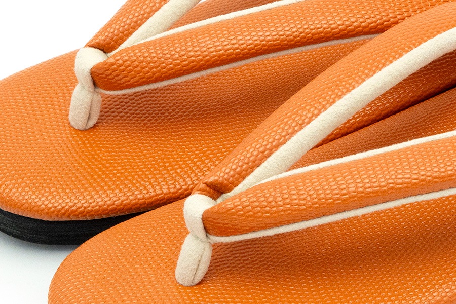 [Lサイズ即納品]カフェぞうりラッテ（低台）レディース　ギアナ＜橙（No.834C）＞　No.EXL-318