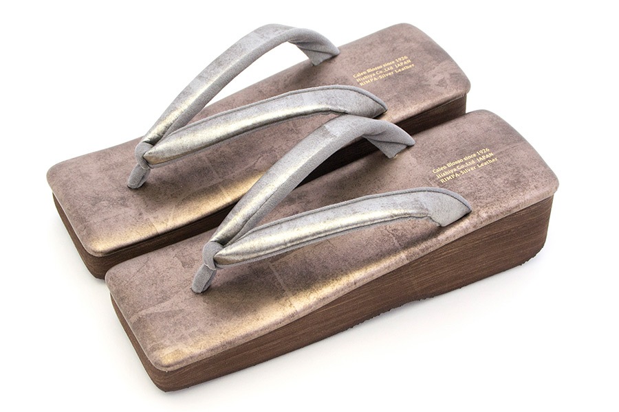 [Mサイズ即納品]カフェぞうり レディース　角型 No.31423＜RS/いぶし銀×カッパーゴールド＞