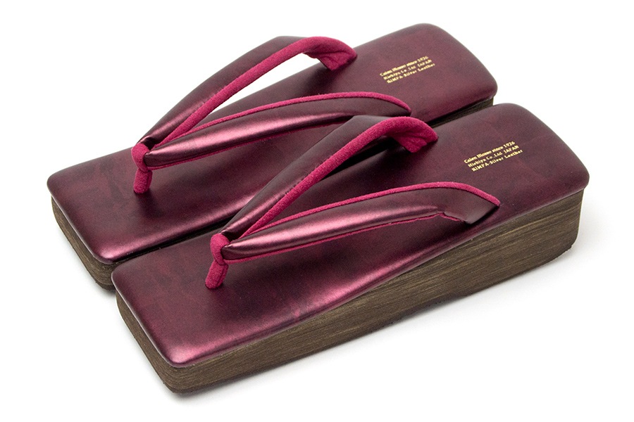 [オーダー品]カフェぞうり レディース　角型 No.22222＜ワインレッド＞
