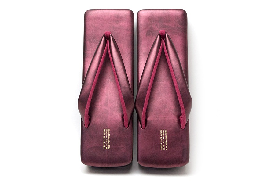 [オーダー品]カフェぞうり レディース　角型 No.22222＜ワインレッド＞