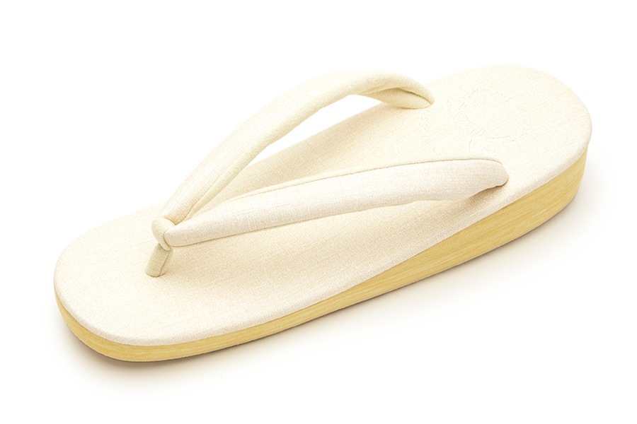 [Sサイズ即納品]カフェぞうりラッテ（低台）　レディース　No.49419＜ソフトアイボリー＞【すげ加減：ゆるめ】