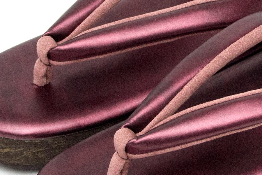 [オーダー品]カフェぞうり レディース No.21422＜ワインレッド＞