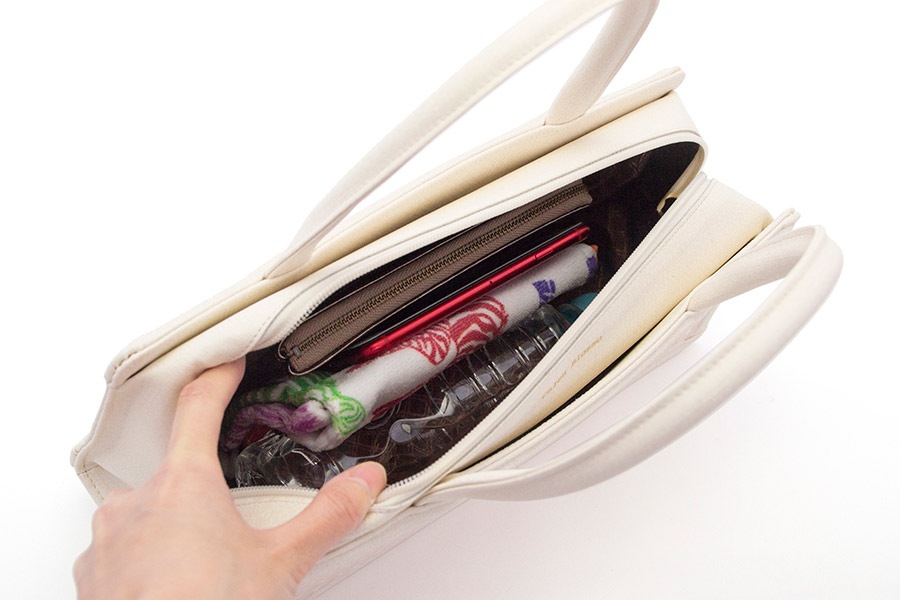 【受注生産：納期2ヶ月】利休型箱バッグ　菱青海＜あけぼの／アイボリー＞　No.800　金具：ゴールド