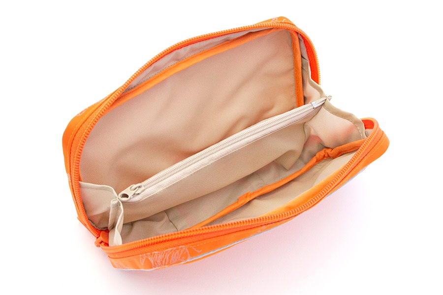 即納品]ボックス型ポーチ ナイロン＜オレンジ＞｜菱屋カレンブロッソ