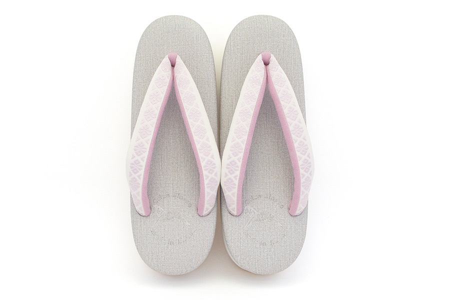 Lサイズ即納品]カフェぞうり レディース ＜博多織/オフホワイト＞ No