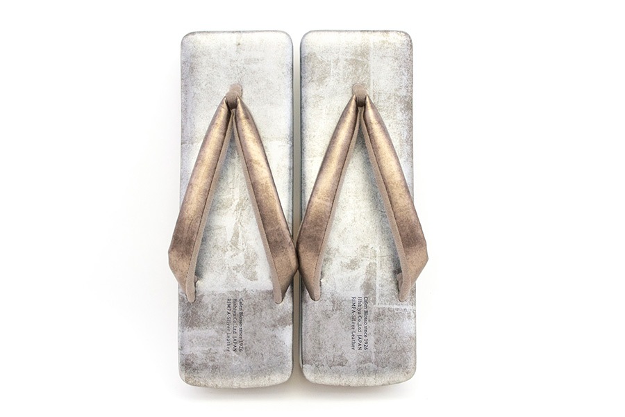 [オーダー品]カフェぞうり レディース　角型 No.31623＜RS/カッパーゴールド×いぶし銀＞