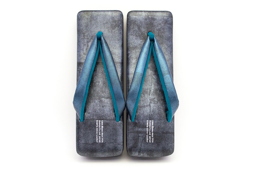 [オーダー品]カフェぞうり レディース　角型 No.30423＜RS/グランブルー×マットブラック＞