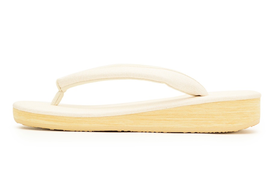 [Mサイズ即納品]カフェぞうりラッテ（低台）　レディース　No.49419＜ソフトアイボリー＞