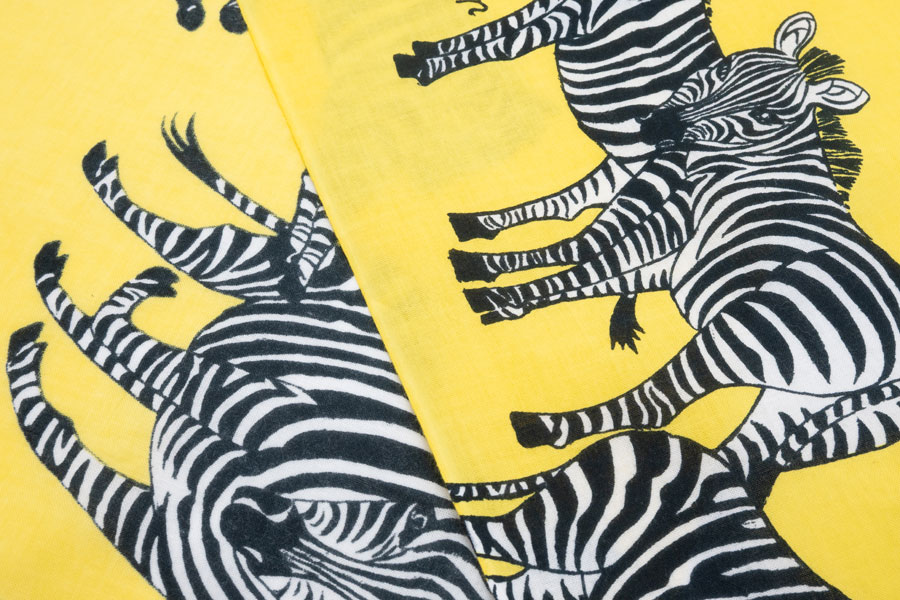 [即納品]手ぬぐい　手捺染＜うまくいく紋/左馬・黄黒＞