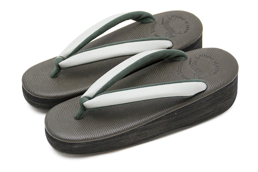 [オーダー品]カフェぞうり　レディース　No.30720　＜ギアナ/No.901C（薄青鼠）×No.456C（墨）＞