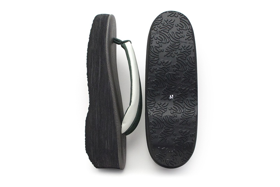 [オーダー品]カフェぞうり　レディース　No.30720　＜ギアナ/No.901C（薄青鼠）×No.456C（墨）＞