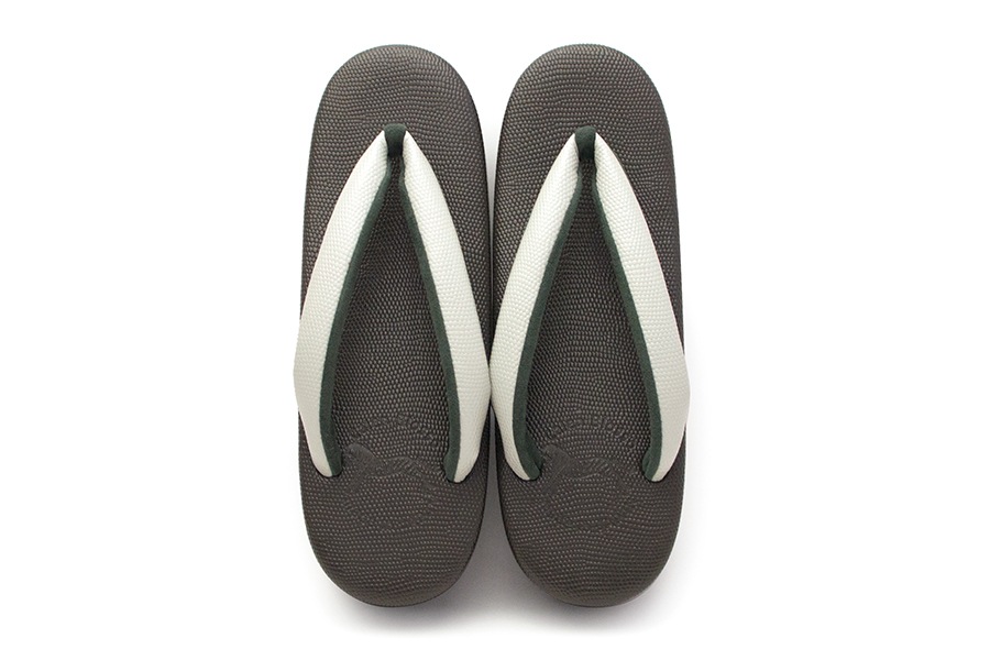 [オーダー品]カフェぞうり　レディース　No.30720　＜ギアナ/No.901C（薄青鼠）×No.456C（墨）＞