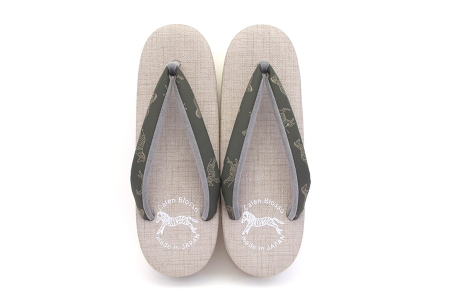 [Mサイズ即納品]カフェぞうり レディース No.47124＜うるしまうま・グレー＞