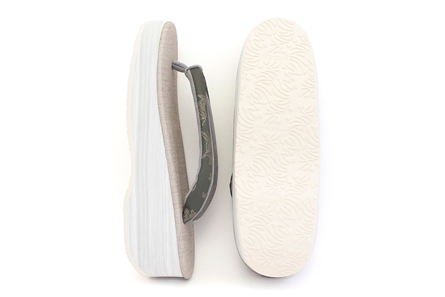 [Mサイズ即納品]カフェぞうり レディース No.47124＜うるしまうま・グレー＞