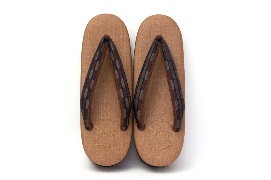 [Mサイズ即納品]カフェぞうり　レディース　No.25121＜プリズム8ブロック・アース＞