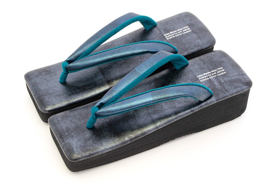 [Sサイズ即納品]カフェぞうり レディース　角型 No.30423＜RS/グランブルー×マットブラック＞