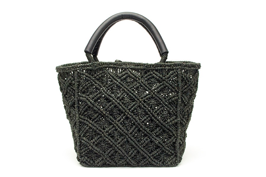 [即納品]代官山　マニラ麻＜ハナツナギ／kuro-bag> No.610　color:カーボンブラック