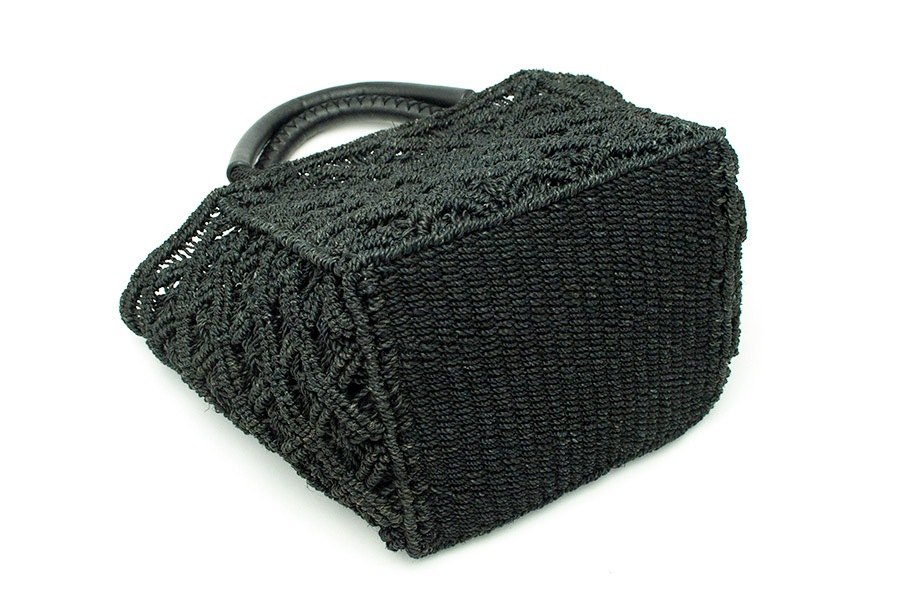 [即納品]代官山　マニラ麻＜ハナツナギ／kuro-bag> No.610　color:カーボンブラック