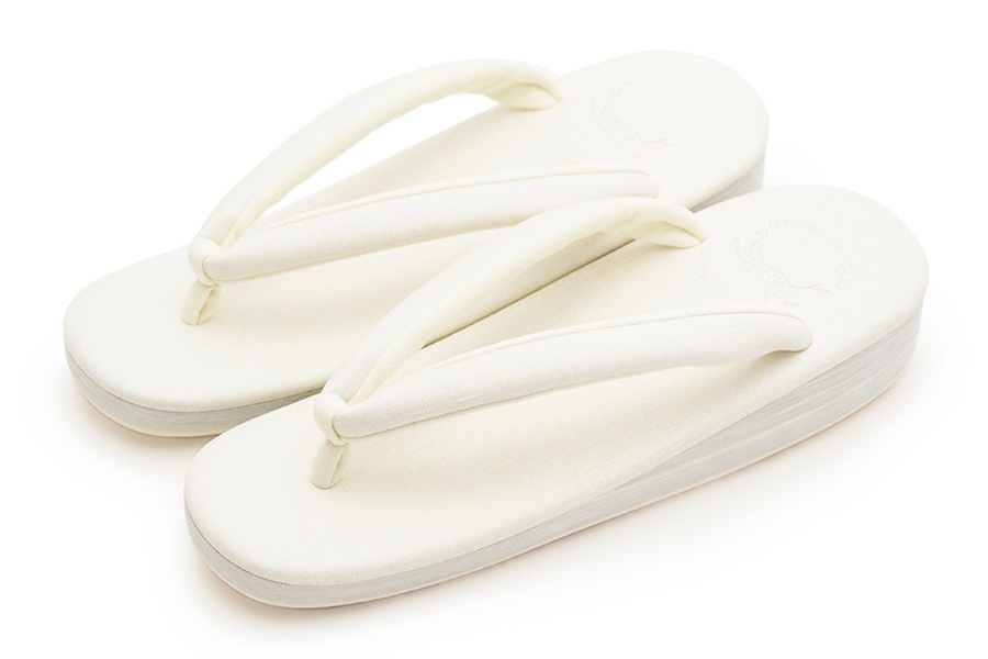 [LLサイズ即納品]カフェぞうりラッテ（低台）　レディース　No.49319＜ナチュラルホワイト＞