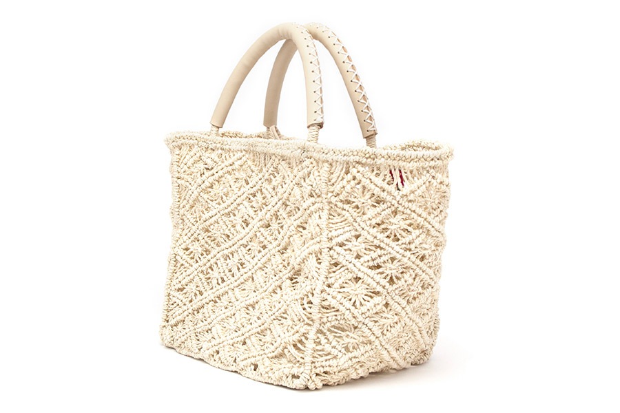 [即納品]代官山　マニラ麻＜ハナツナギ／shiro-bag> No.611　color:ナチュラルベージュ