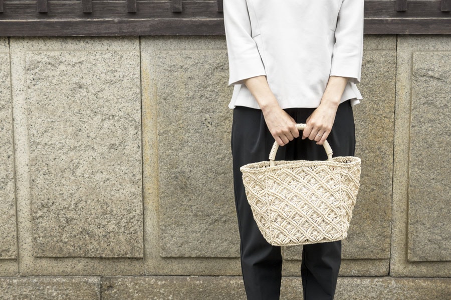 [即納品]代官山　マニラ麻＜ハナツナギ／shiro-bag> No.611　color:ナチュラルベージュ