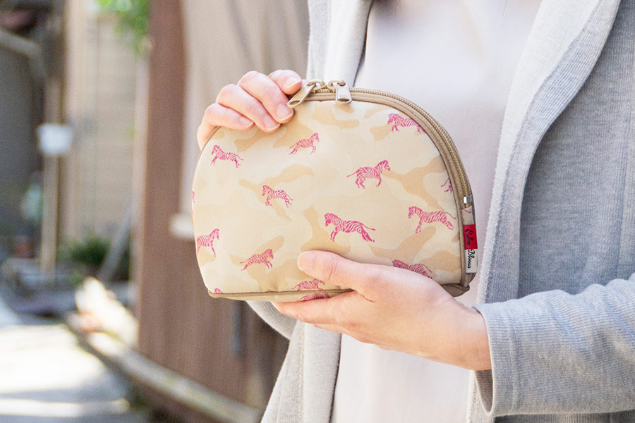 [即納品]シェル型ポーチ　ナイロン＜マーブル＞