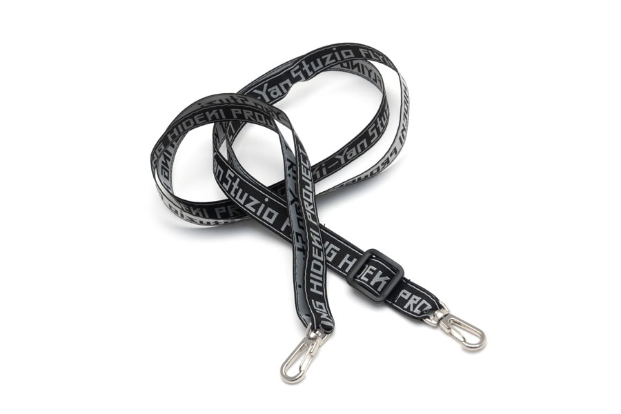 [即納品] 2wayスマホポーチ　ポリエチレン＜うまくいく紋・ブルー＞ ショルダーストラップ：BLACK