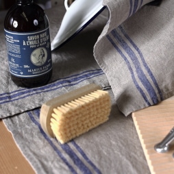 CALIENTE Linea カリエンテ リトアニア リネン 麻 100％ カンパーニュ M クロス キッチン タオル プレースマット ブルー　青