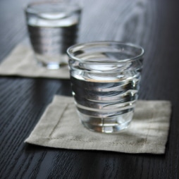 CALIENTE Linea カリエンテ リトアニア リネン 麻 100％ ヘムステッチ ナチュラル カクテルナプキン コースター