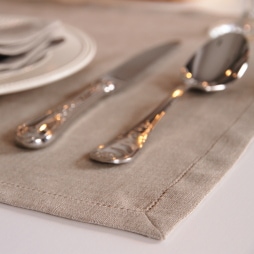 CALIENTE Linea カリエンテ リトアニア リネン 麻 100％ ヘムステッチ ナチュラル プレースマット ランチョンマット