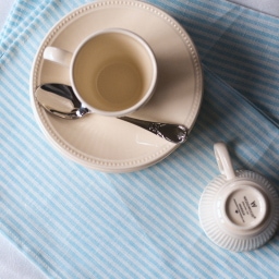 CALIENTE Linea カリエンテ リトアニア リネン 麻 100％ ペイトン（ストライプ） ベビーブルー M キッチンクロス 　ランチョン