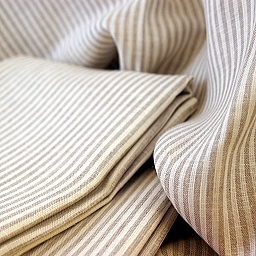 CALIENTE Linea カリエンテ リトアニア リネン 麻 100％ ペイトン（ストライプ）トープ薄茶 バスタオル