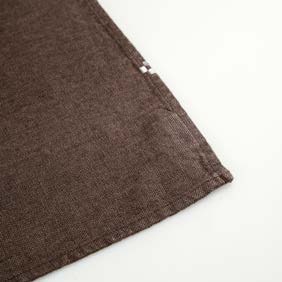 Lulu　ベルギーリネン　タオル50ｘ75/フォンダンショコラ（こげ茶）