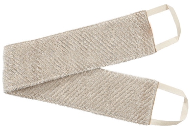 キュア 北欧 リネン パイル織 背中洗い用タオル　/リッチバニラ