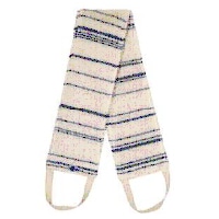 キュア 北欧 リネン パイル織 背中洗い用タオル　/スオミ　ブルー