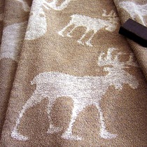 キュア 北欧 リネン パイル織  ELK　トナカイ タオル 45ｘ75