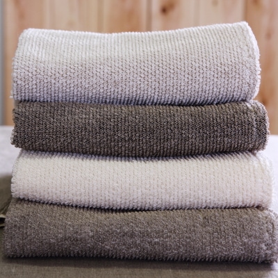 キュア 北欧 リネン パイル織 バスタオル60ｘ110　/リッチバニラ