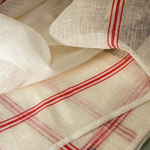 coucke フレンチリネン  エターミン　赤ライン