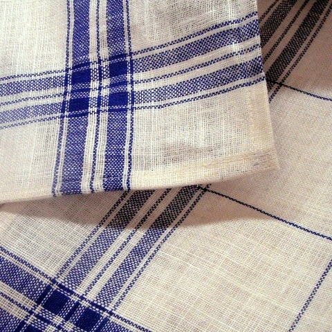 coucke フレンチリネン  クラシーク　キッチンリネン　青