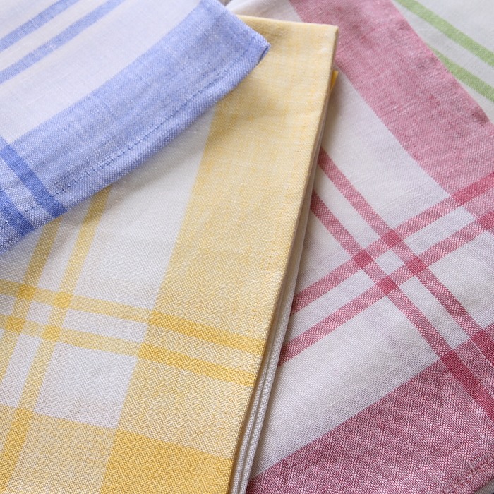 ベルギー  リネンクロス タオル コーネリア　ペールイエロー