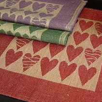 北欧 リネン タオル キッチン フェイス クロス ディア・ハーティー　緑