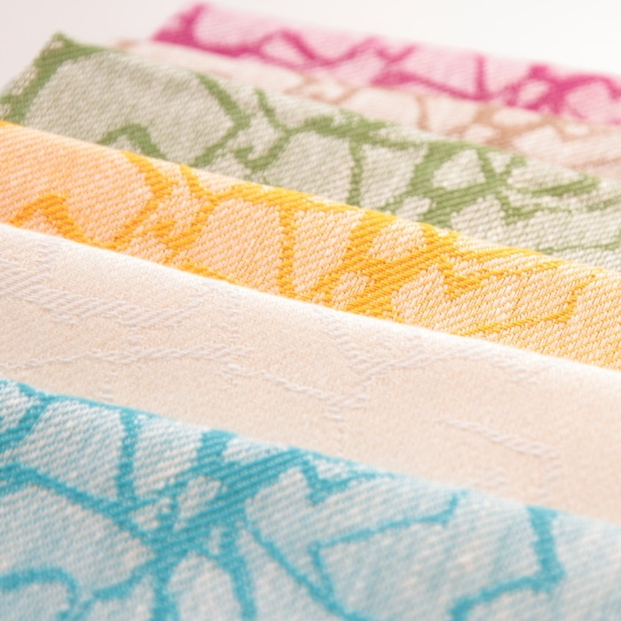 北欧 リネン タオル キッチン フェイス クロス アイスフラワー　ベージュ