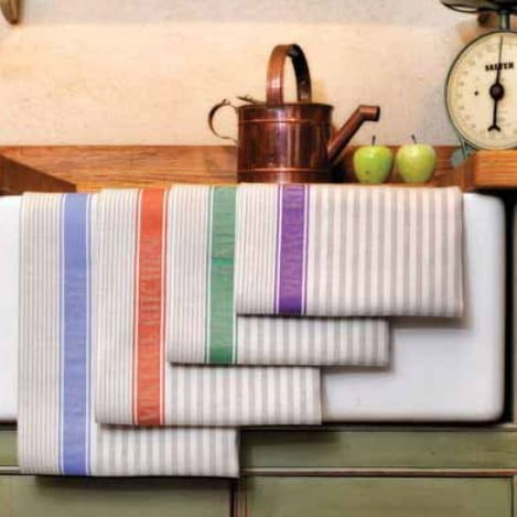 アイリッシュ ヴィンテージ キッチン リンタオル /スカイブルー