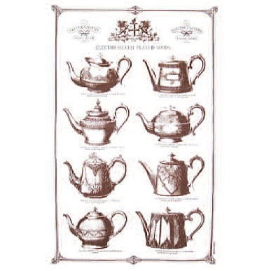 リネン　ティータオル　ティーポット