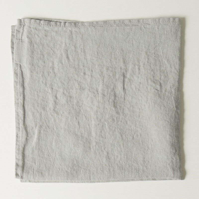 OXYGEN リネン ハンカチ ナプキン 45x45 ストーングレイ色