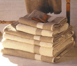 エコナチュラル パイル織　バスタオル50ｘ100 / フラックス（茶色）