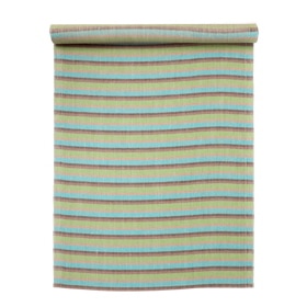 Polkka 北欧 リネン テーブルランナー　グリーントライプ